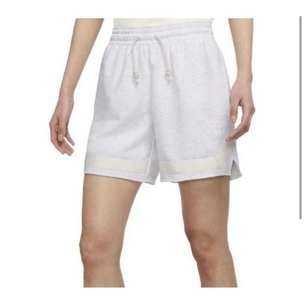 Nike Dri-FIT Fly‎ Womens Gray Birch Heather Cotton Blend Athletic Shorts Size L